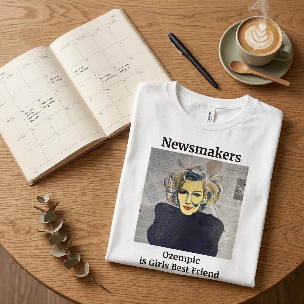 "Newsmakers – Ozempic Is a Girl's Best Friend" Premium Unisex Crewneck T-shirt