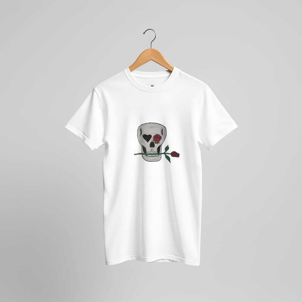 Skull and Roses Premium Unisex Crewneck T-shirt