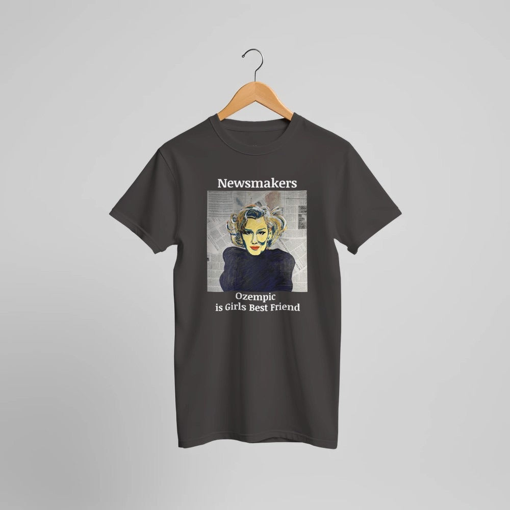 "Newsmakers – Ozempic Is a Girl's Best Friend" Premium Unisex Crewneck T-shirt