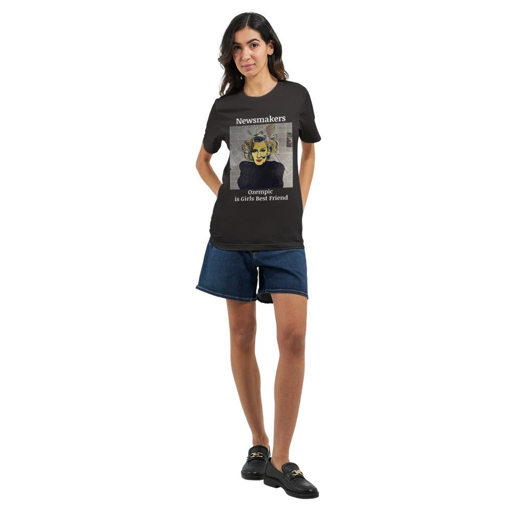 "Newsmakers – Ozempic Is a Girl's Best Friend" Premium Unisex Crewneck T-shirt