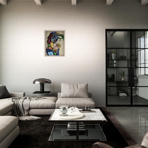 "Black Magic Woman" Framed Canvas 45x60 cm / 18x24″