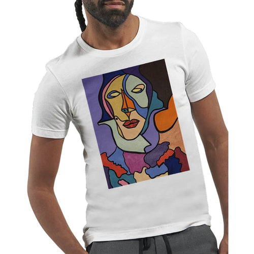 "Fragments of a Woman" Men's Oversized Drop-Shoulder Crewneck T-Shirt