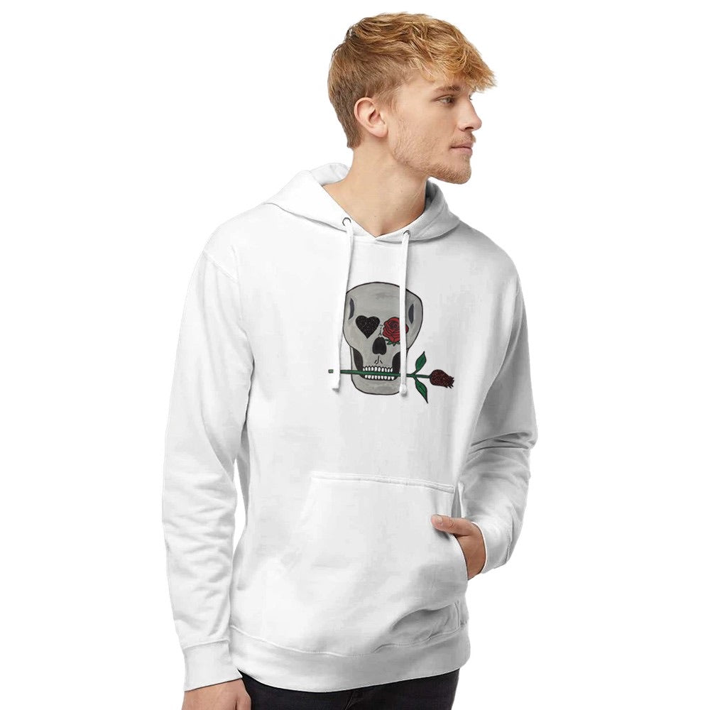 Skull and Roses Midweight Hooded Sweatshirt