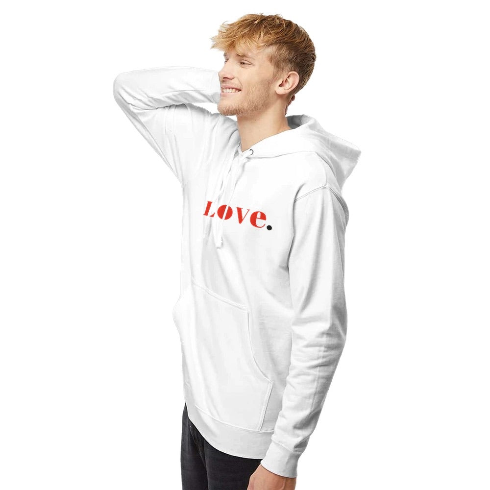LOVE. Unisex  Midweight Hooded Sweatshirt