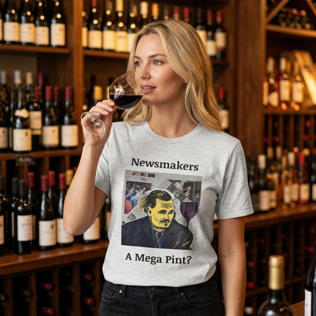 "Newsmakers - A Mega Pint?" Triblend Unisex Crewneck T-shirt