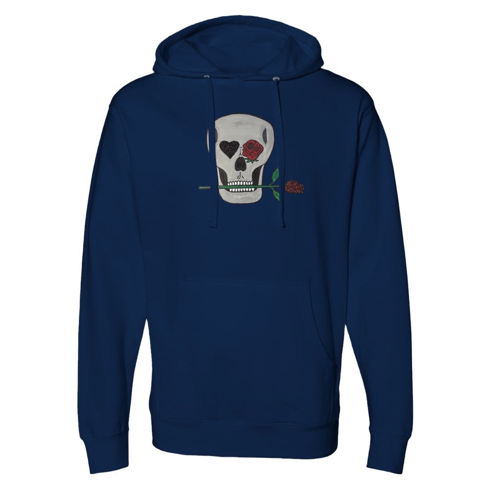 Skull and Roses Midweight Hooded Sweatshirt