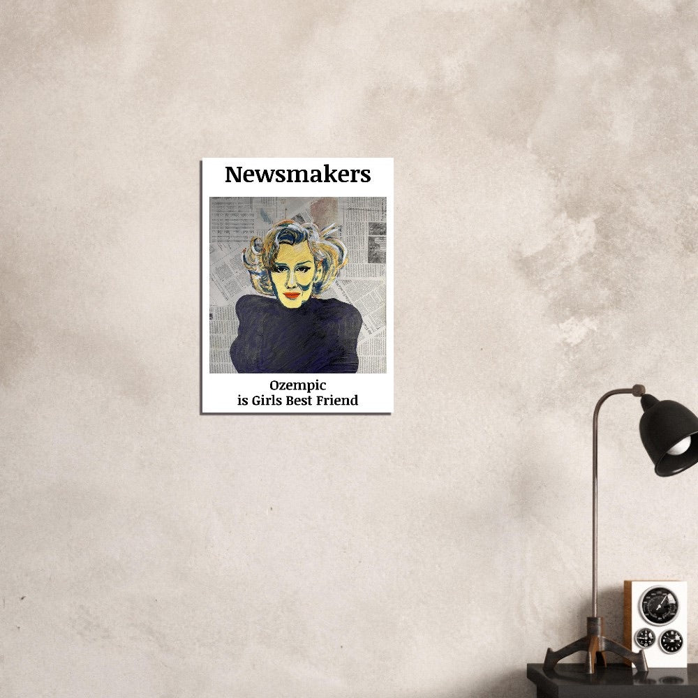 "NEWMAKERS – Ozempic Is a Girl's Best Friend" 18x24″