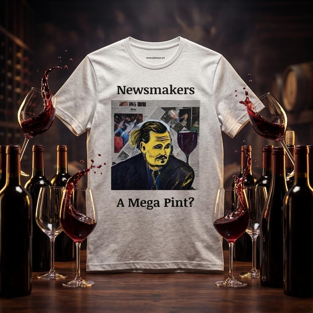 "Newsmakers - A Mega Pint?" Triblend Unisex Crewneck T-shirt