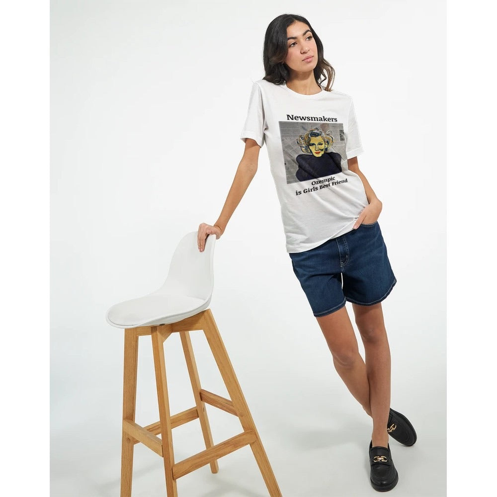 "Newsmakers – Ozempic Is a Girl's Best Friend" Premium Unisex Crewneck T-shirt