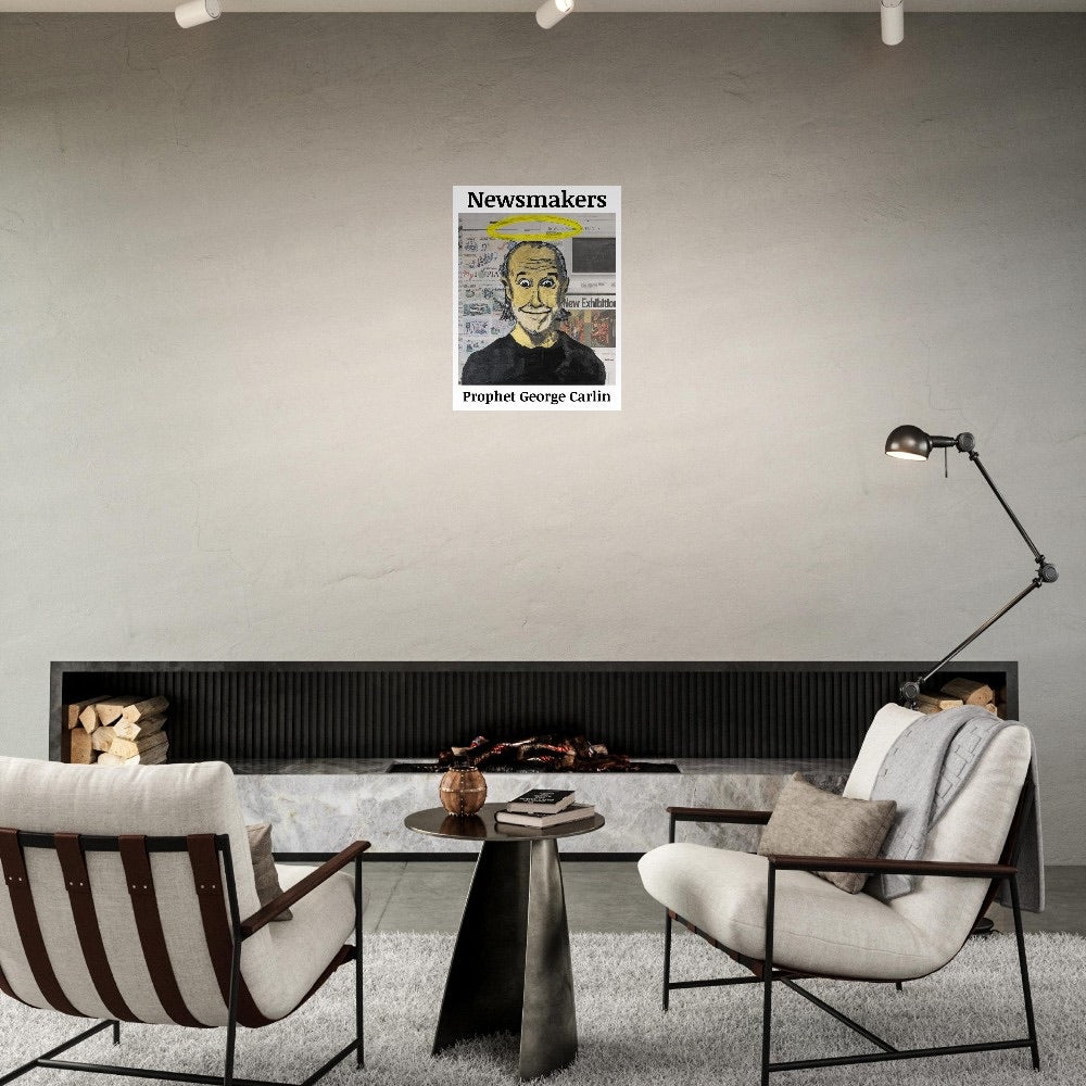"Newsmakers - Prophet George Carlin"Fine Art Poster 45x60 cm / 18x24″