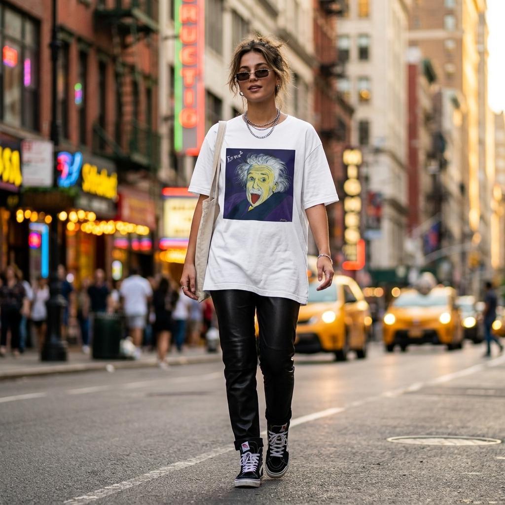 Albert Being Einstein — Heavyweight T-Shirt