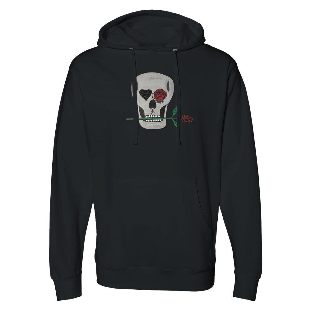 Skull and Roses Midweight Hooded Sweatshirt