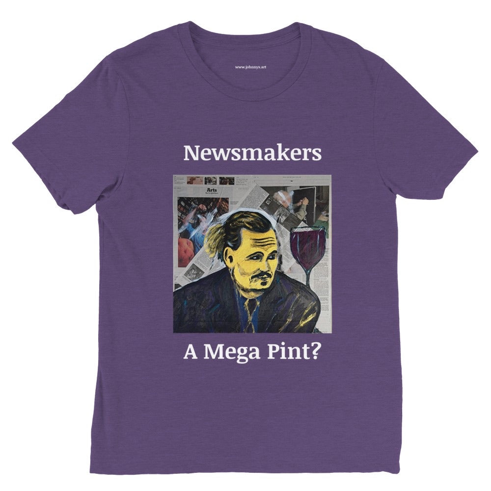 "Newsmakers - A Mega Pint?" Triblend Unisex Crewneck T-shirt