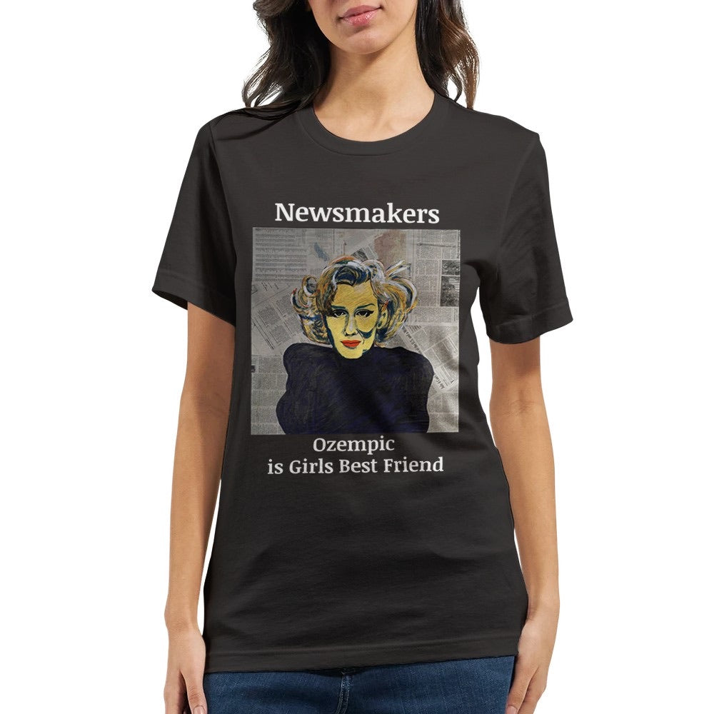 "Newsmakers – Ozempic Is a Girl's Best Friend" Premium Unisex Crewneck T-shirt