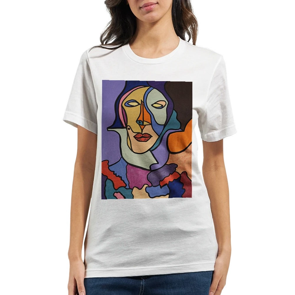 "Fragments of a Woman" Men's Oversized Drop-Shoulder Crewneck T-Shirt