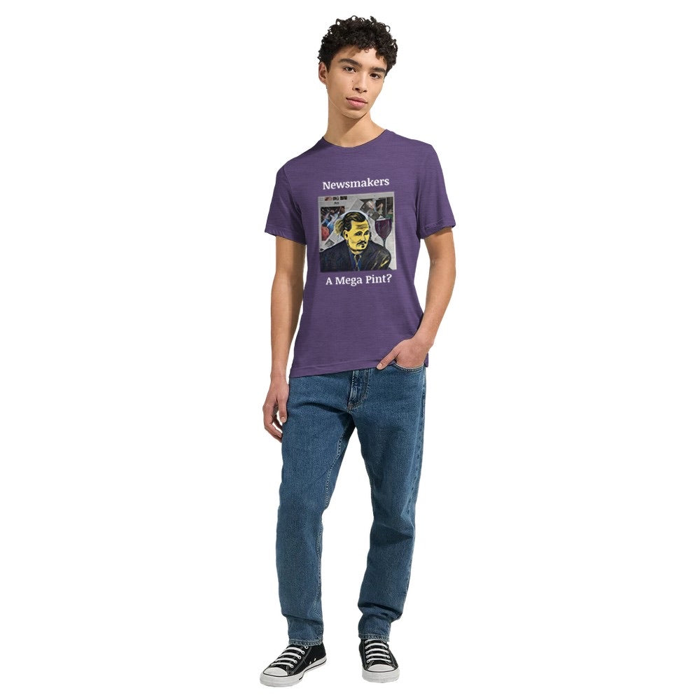 "Newsmakers - A Mega Pint?" Triblend Unisex Crewneck T-shirt