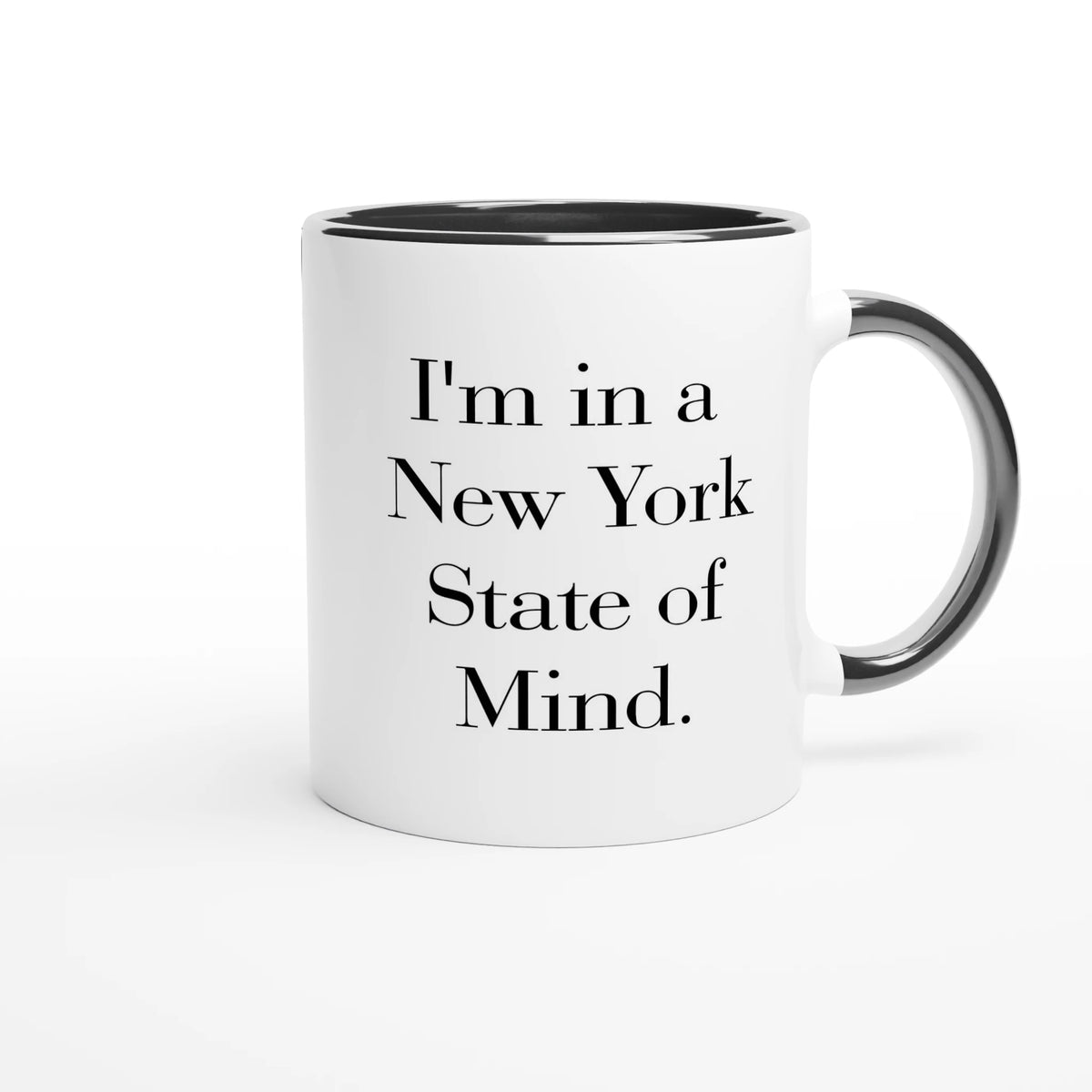 11 oz glossy ceramic mug with Johnny X's monochromatic portrait 'I’m in a New York State of Mind' of Billy Joel