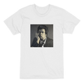 Heavyweight unisex tee printed with Johnny X's monochromatic portrait of Billy Joel, evoking a quiet New York after midnight.