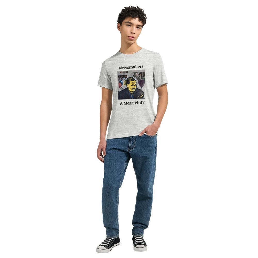 "Newsmakers - A Mega Pint?" Triblend Unisex Crewneck T-shirt