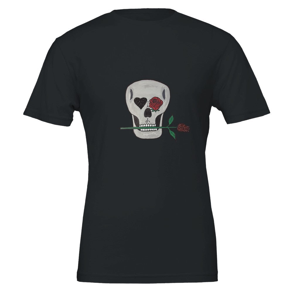 Skull and Roses Premium Unisex Crewneck T-shirt