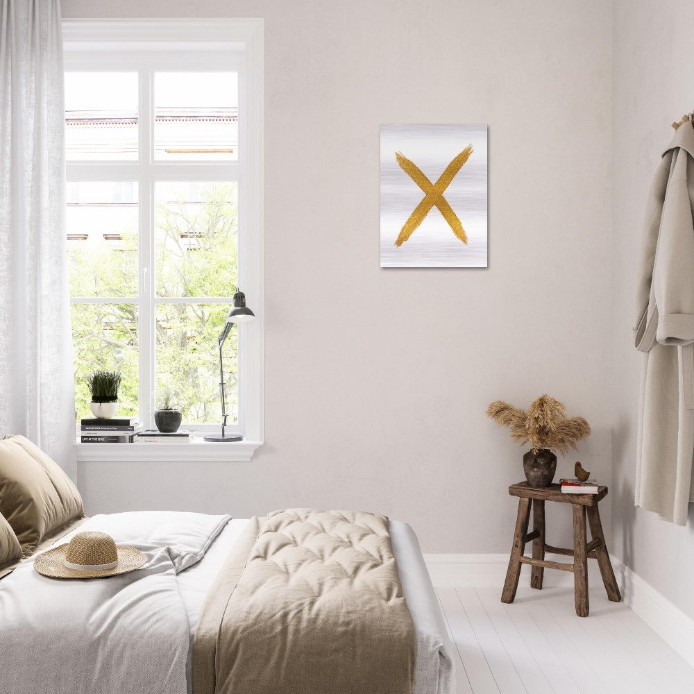 The X Collection - Brushed Aluminum Print