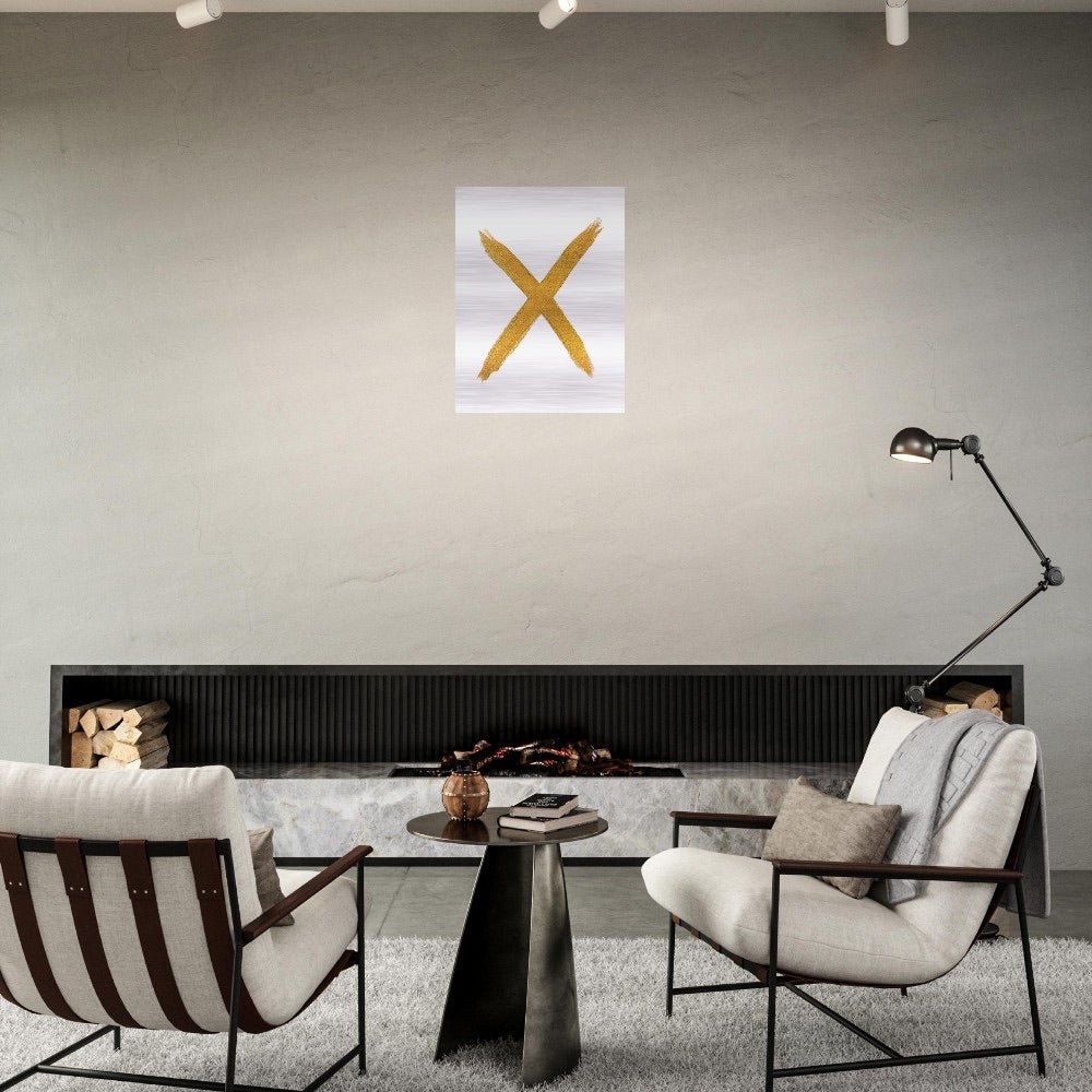 The X Collection - Brushed Aluminum Print