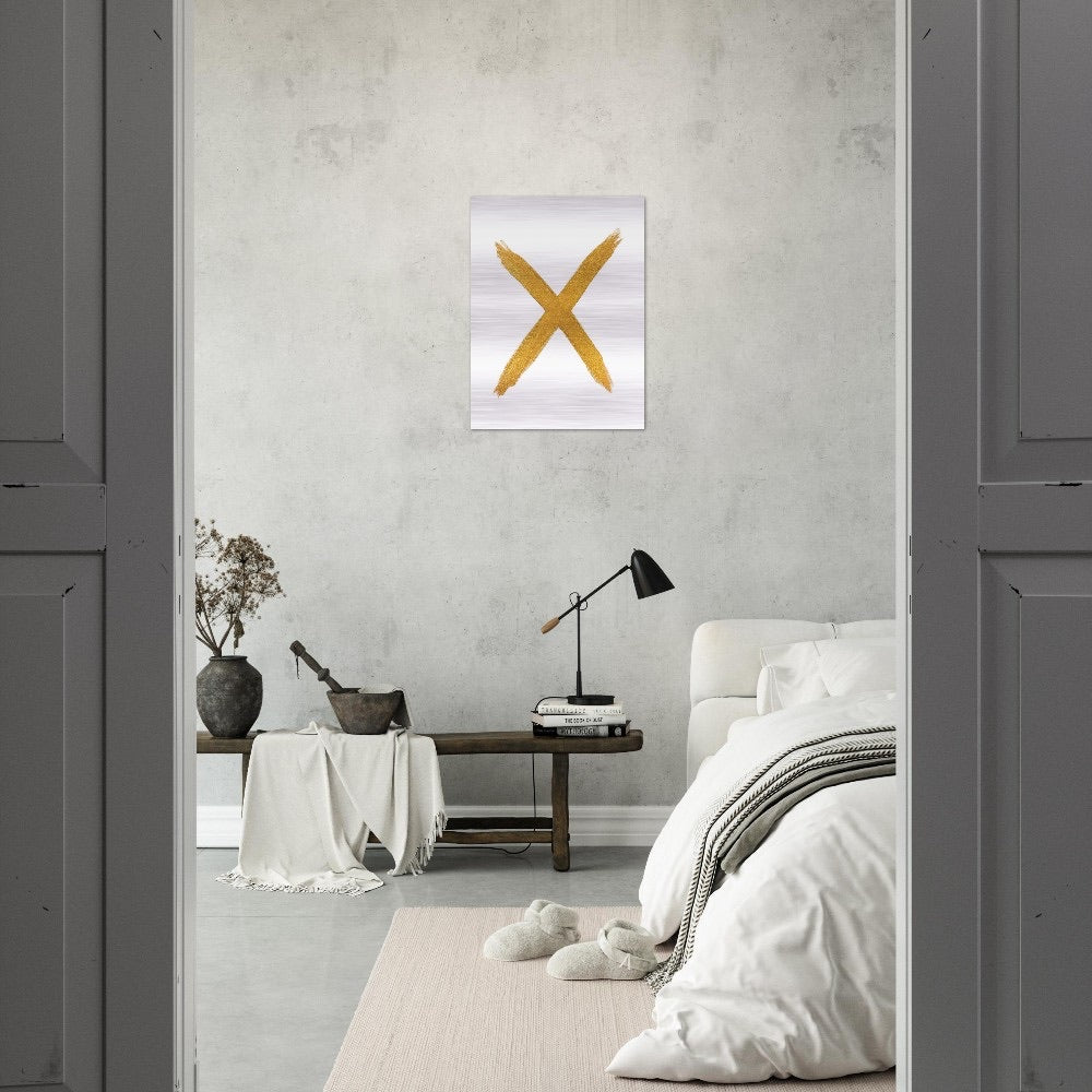 The X Collection - Brushed Aluminum Print