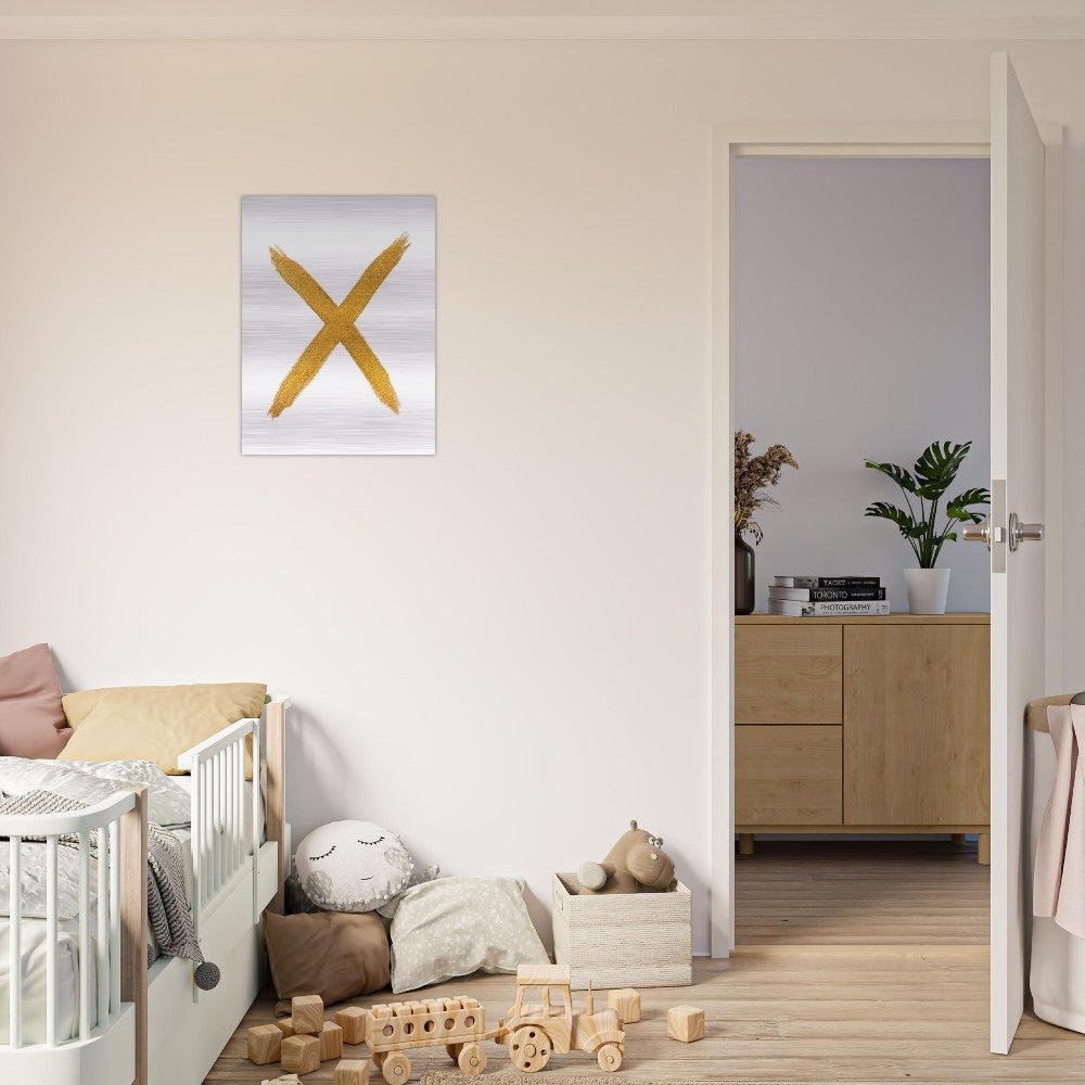 The X Collection - Brushed Aluminum Print