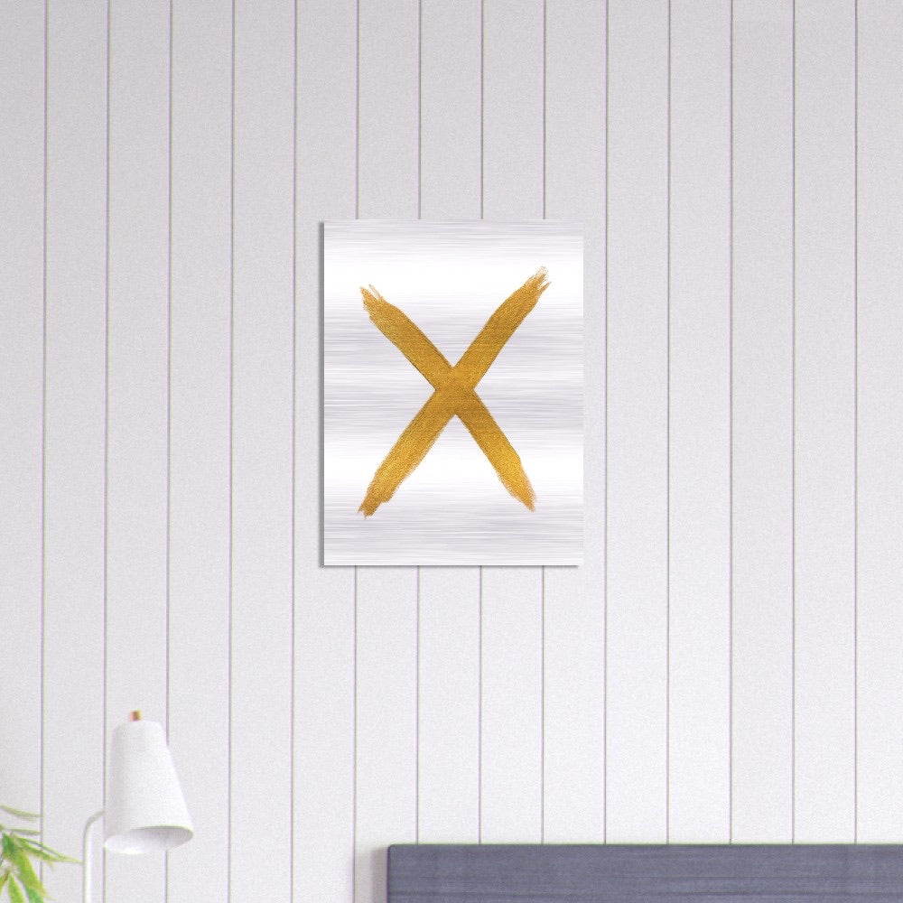 The X Collection - Brushed Aluminum Print