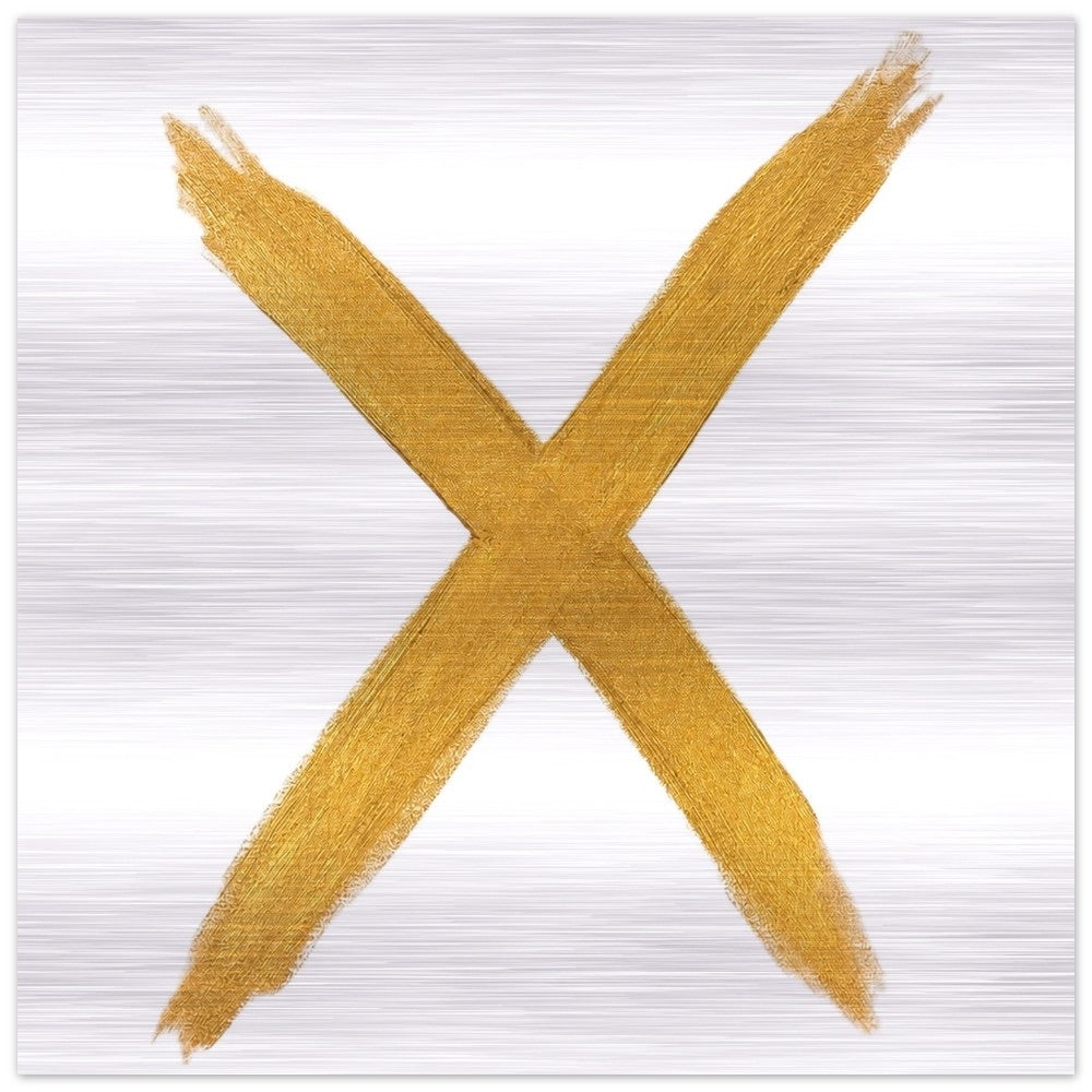 The X Collection - Brushed Aluminum Print