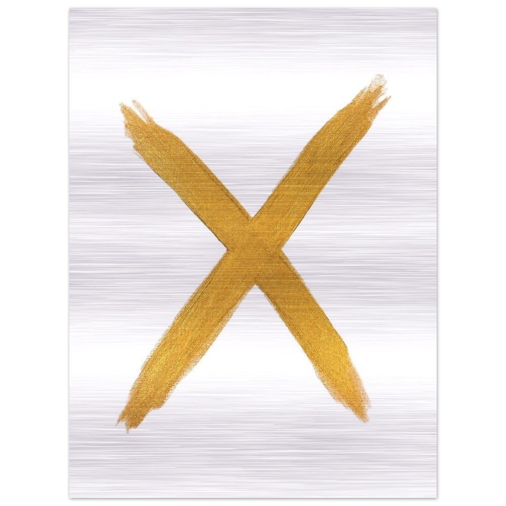 The X Collection - Brushed Aluminum Print
