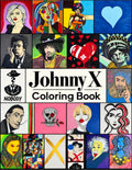 The World of Johnny X coloring book cover with a collage of Johnny X artworks