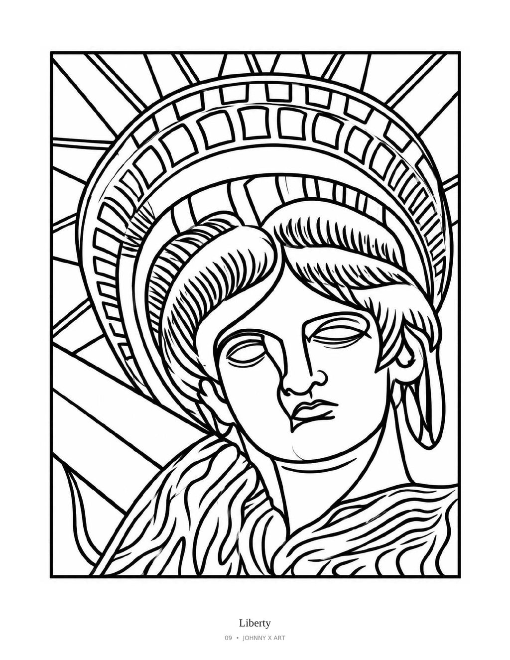 Sample coloring page: Liberty