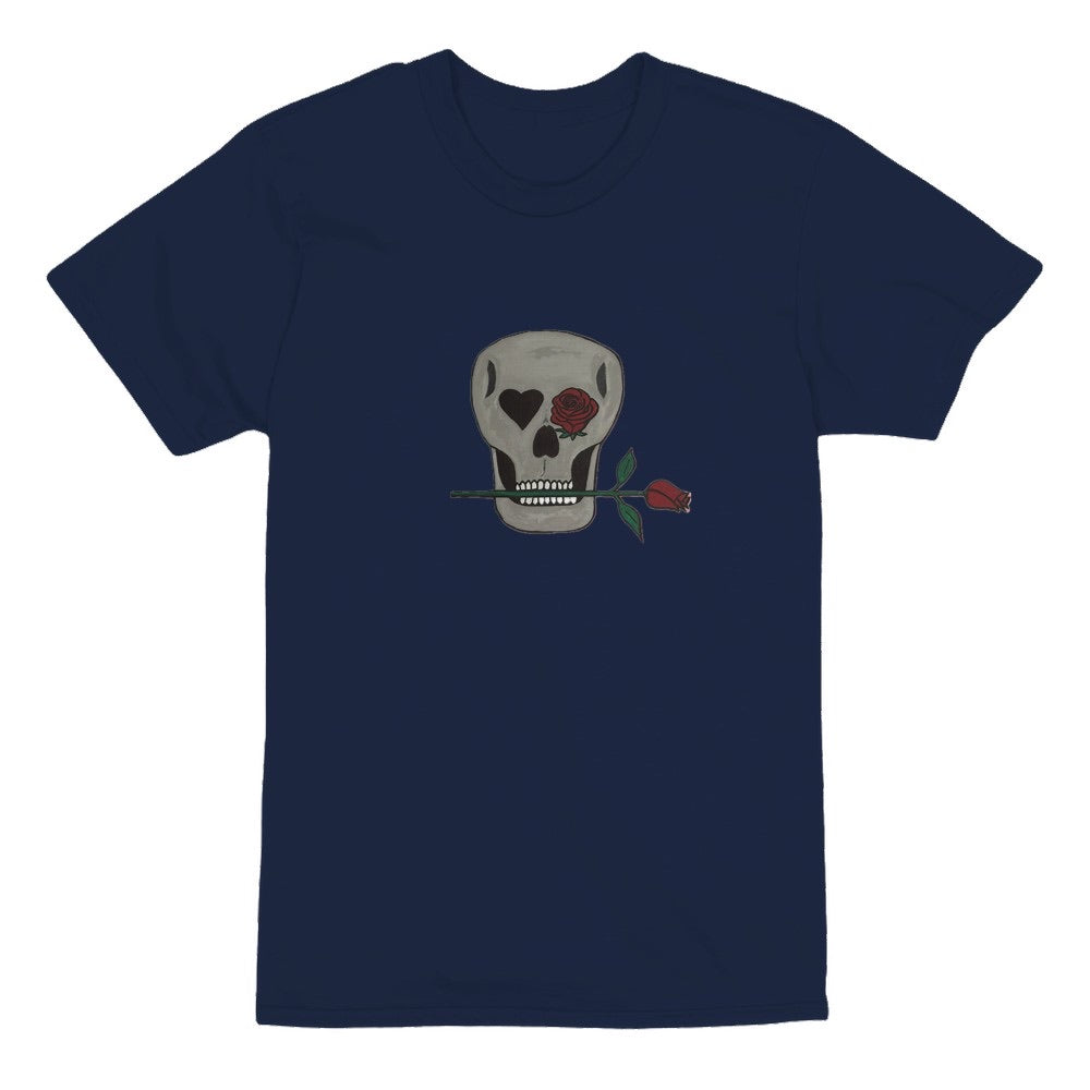 Skull and Roses Unisex Heavyweight T-Shirt