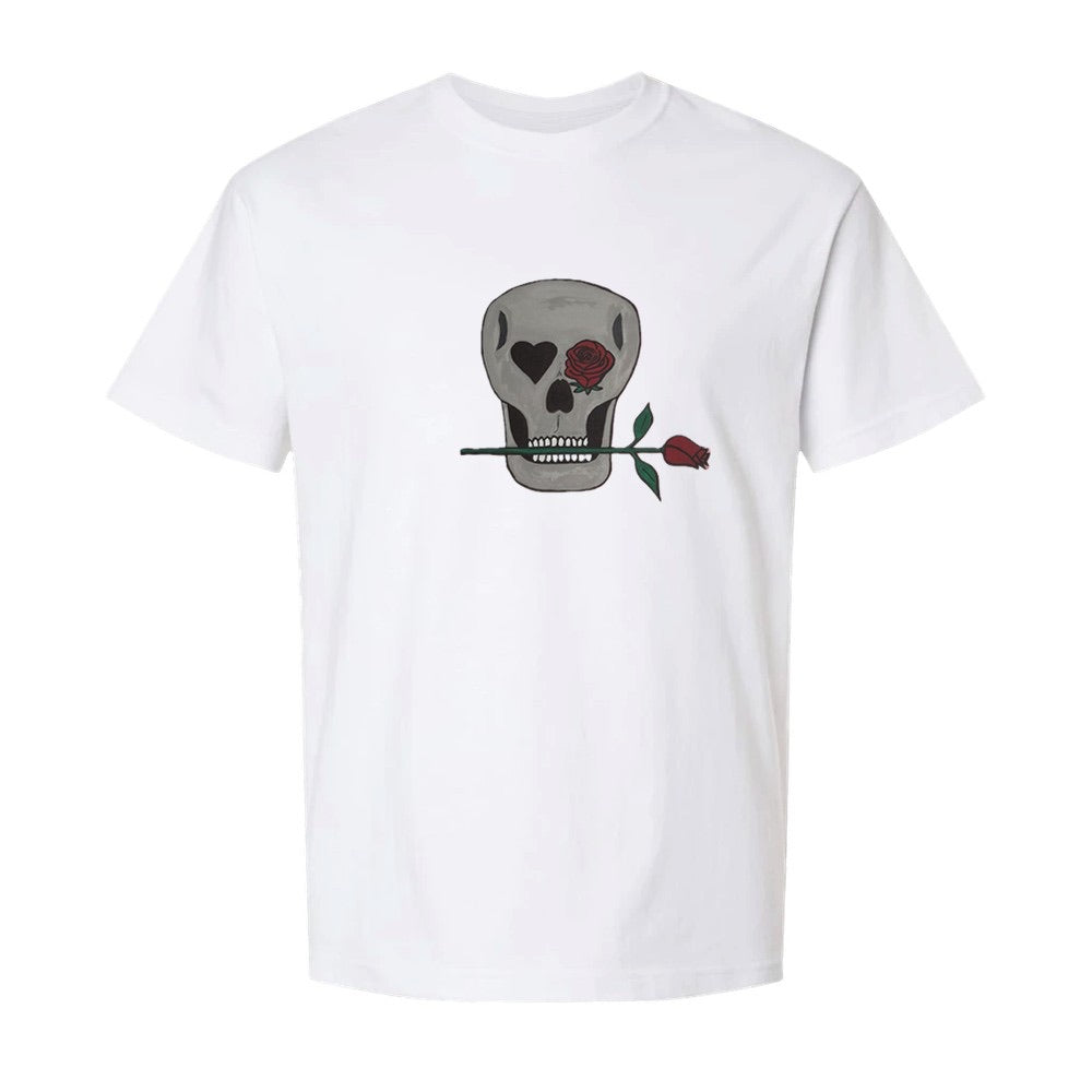 Skull and Roses Unisex Heavyweight T-Shirt